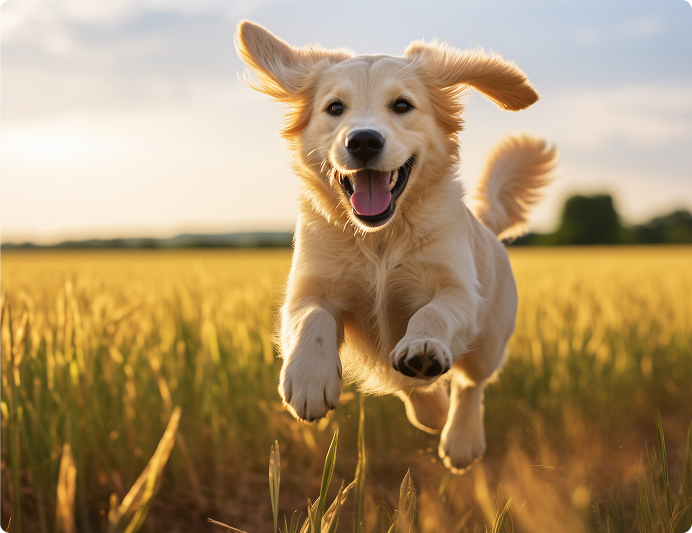 Active and mobile dog